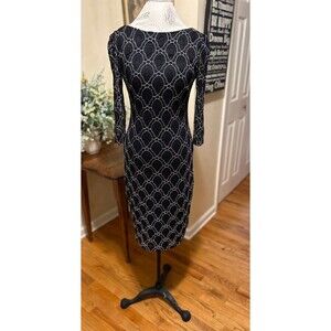 Vintage Women's Midi BodyCon Holiday Cocktail Dress By SANGRIA Sz 6 EC + FREE 🎁